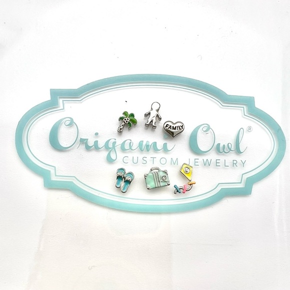 Origami Owl Authentic Silver Charms 6 Charms Bundle - Picture 1 of 2